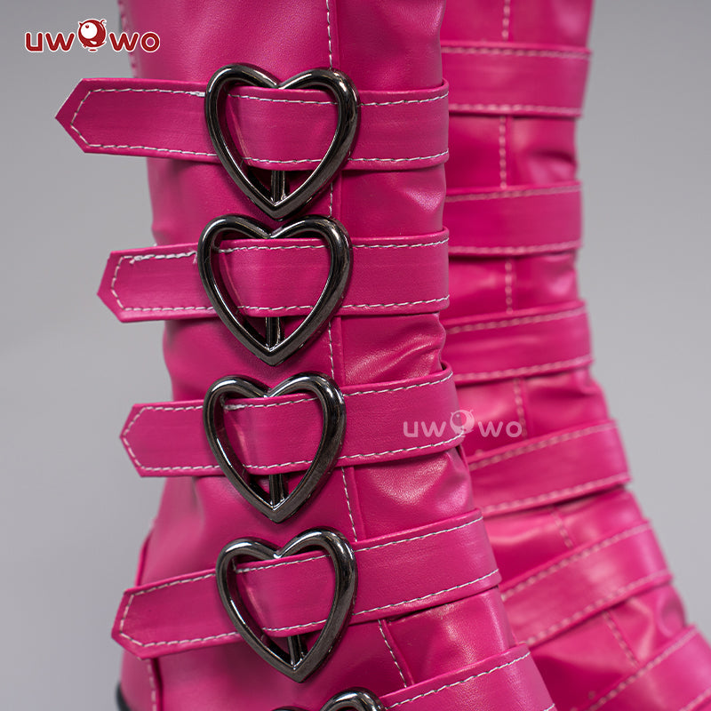 Uwowo Draculaura Spiderweb Cape Beret Gothic Dress Cosplay Shoes Boots