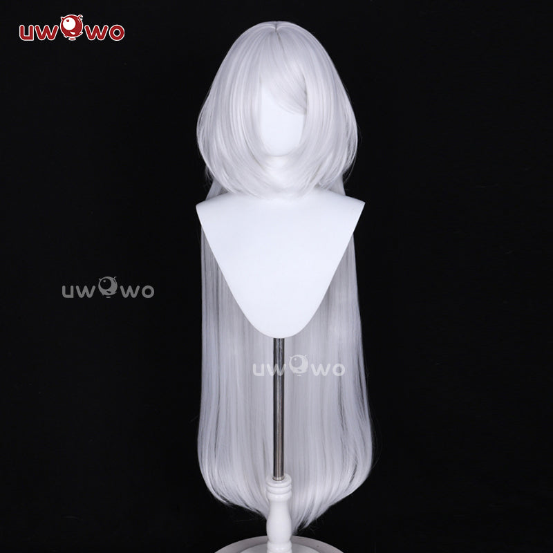 Uwowo 2B Redesign Cheongsam Fanart Cosplay Wig Long Silver Hair