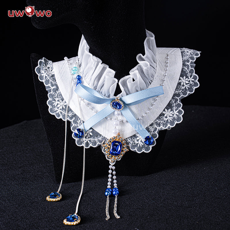 [Last Batch]【In Stock】Uwowo Genshin Impact Fanart Furina Focalors White Angel Lolita Dress Cosplay Costume