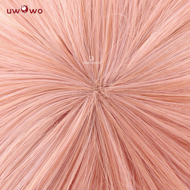 Uwowo Anime Wig Cosplay Wig Light Orange Long Hair With Horns