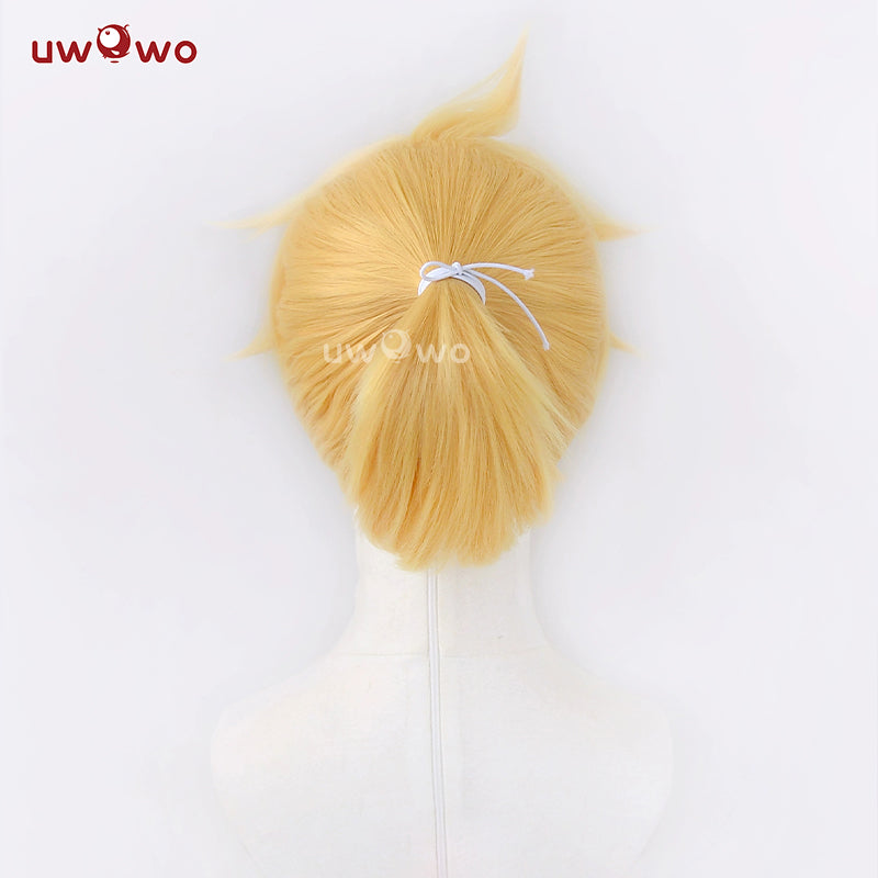Uwowo V SInger Vocal Len Cosplay Wig Short Yellow Hair