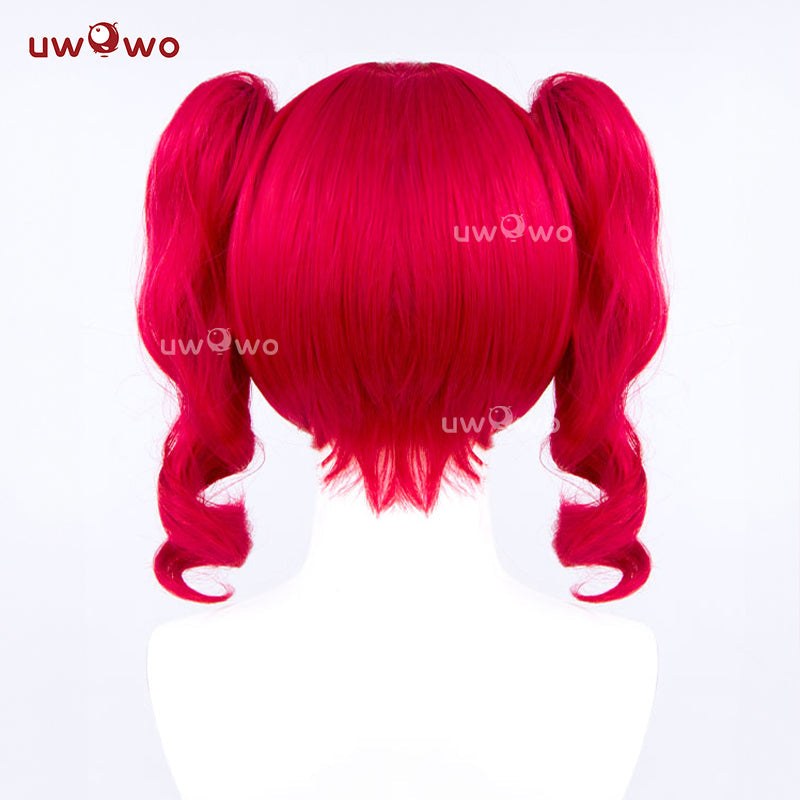 Uwowo V Singer Mesmerizer Cosplay Wig Middle Wine Hair With Pony Tails