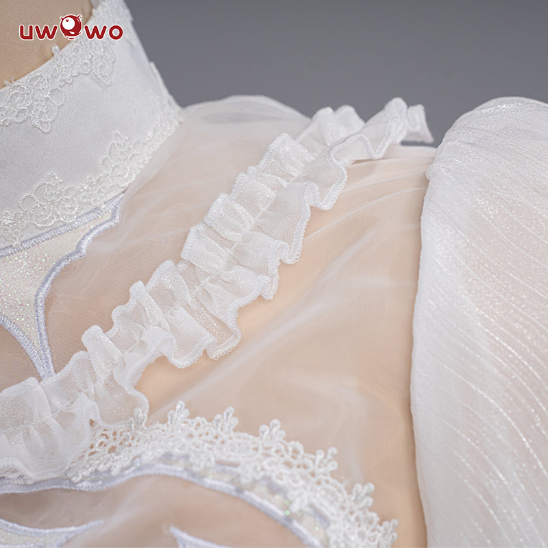 【Special Discount】 Uwowo 2B White Wedding Dress Bride Cosplay Costume