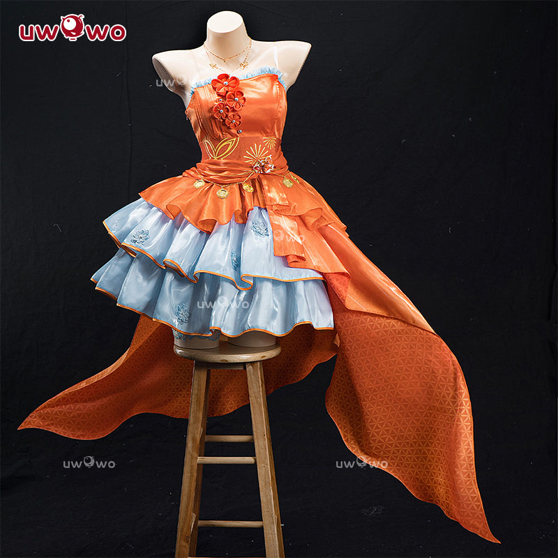 INSTOCK Uwowo Genshin Impact Yoimiya Resplendent Feast Gown Cosplay Costume S-3XL
