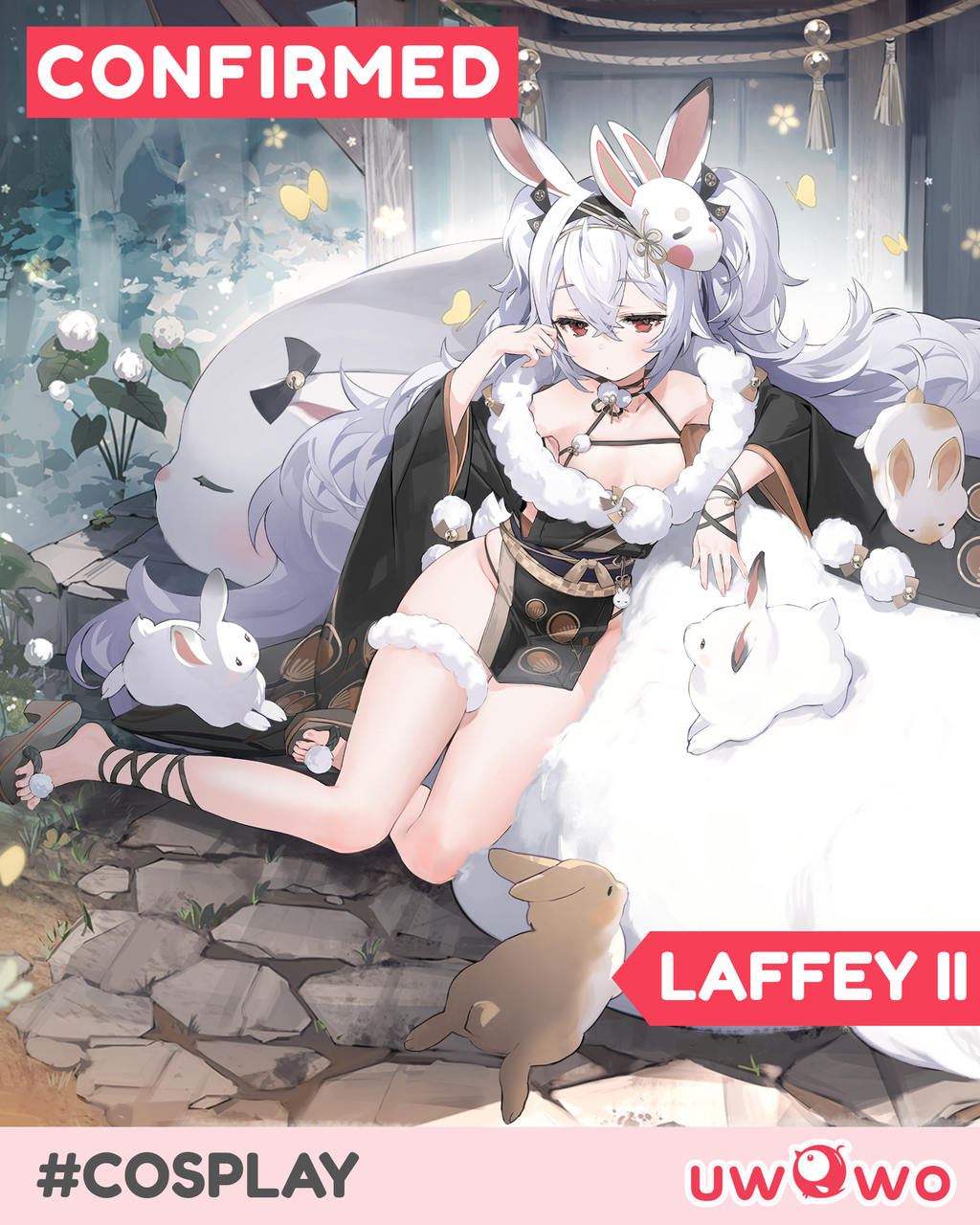Uwowo Game Azur Lane Laffey II Languid Tour Bunny Cosplay Costume