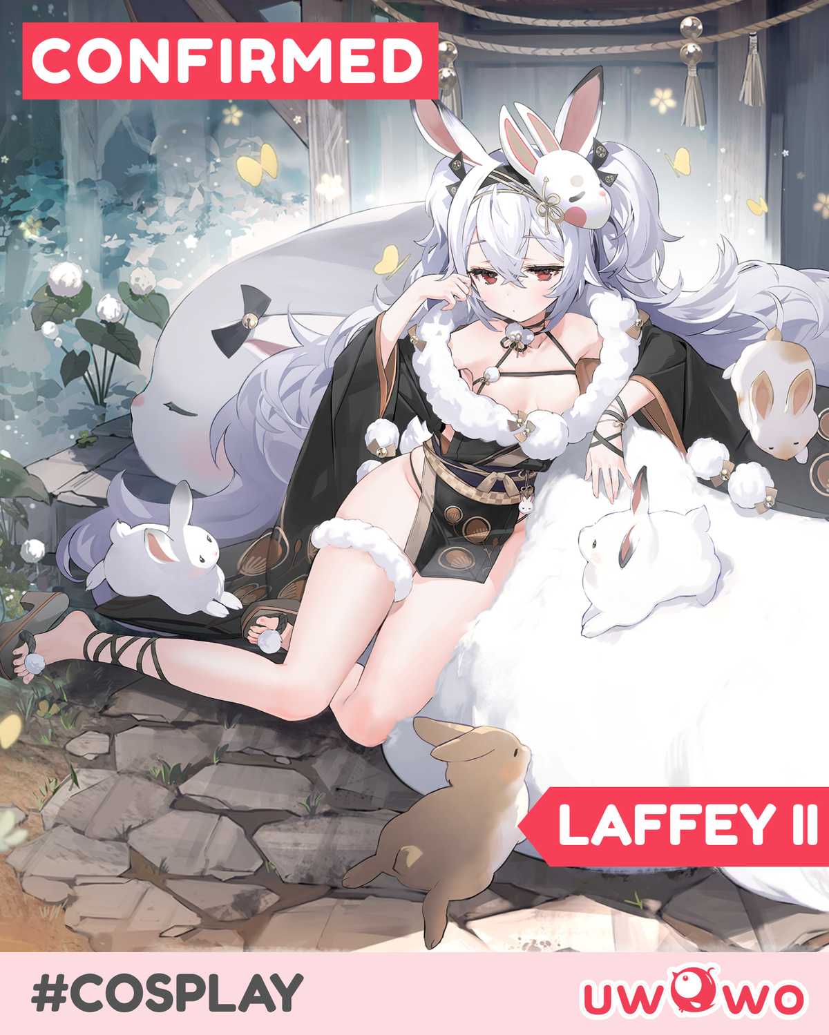 Uwowo Game Azur Lane Laffey II Languid Tour Bunny Cosplay Costume