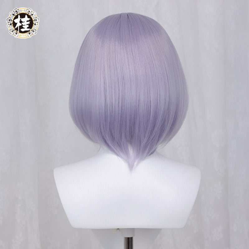 Uwowo Game Genshin Impact Noelle Cosplay Wig 35cm Light Purple Short Hair