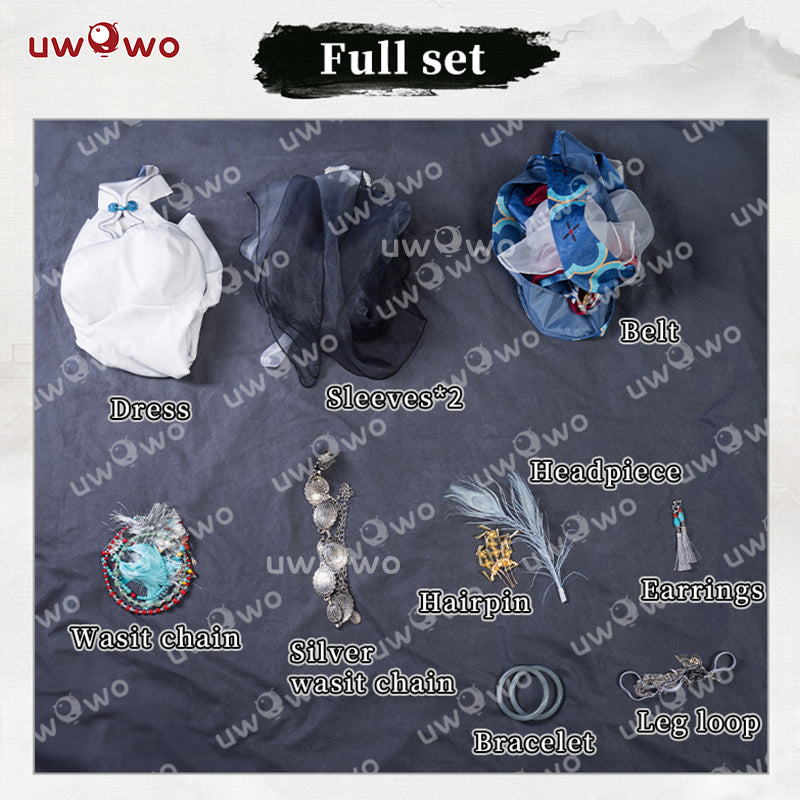 【Clearance Sale】[Last Batch] INSTOCK Uwowo Genshin Impact Fanart Shenhe 'Frostbound Divinity' Cosplay Costume