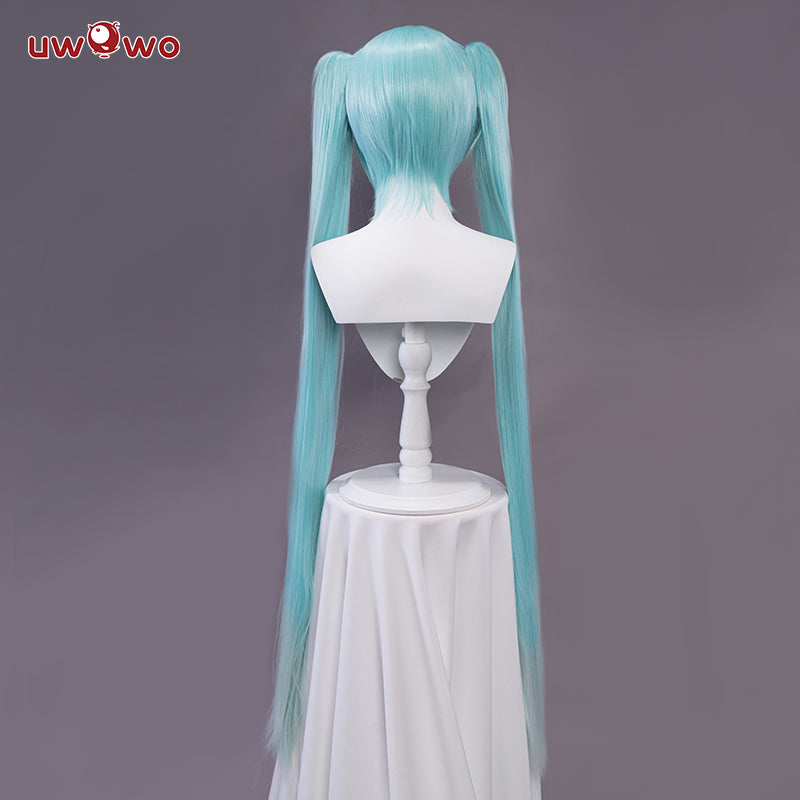 Uwowo V Singer Cosplay Wig 110cm Aqua green Double Ponytail Hair