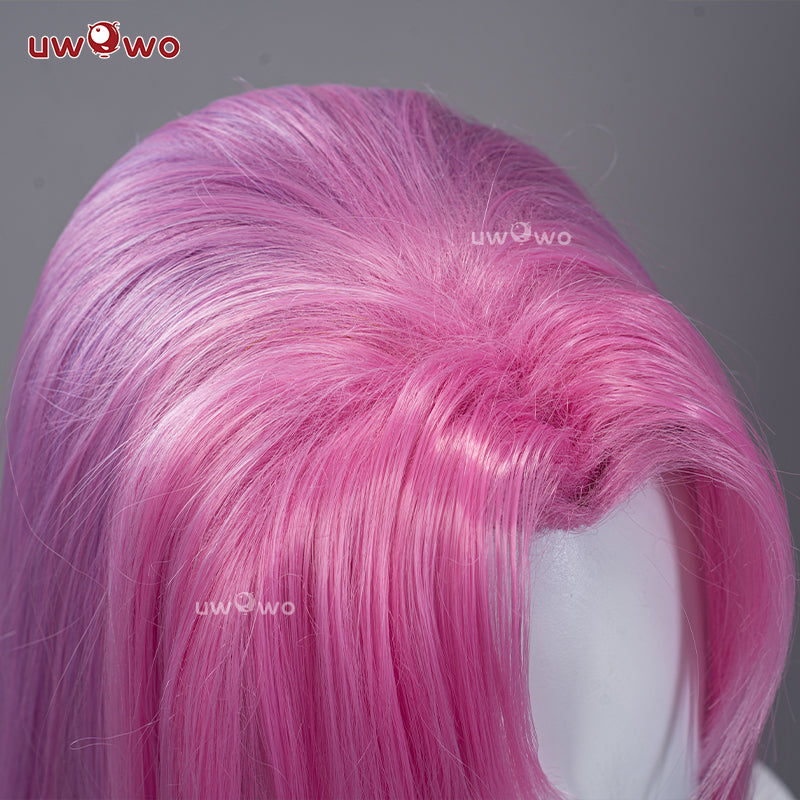 【Clearance】Uwowo Game Rose Cosplay  Wig Long Pink Hair