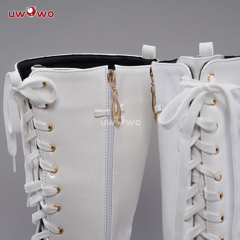 【Clearance】Uwowo Cosplay Shoes Universal Shoes Boots Black Blue White Rose High Tube Boots