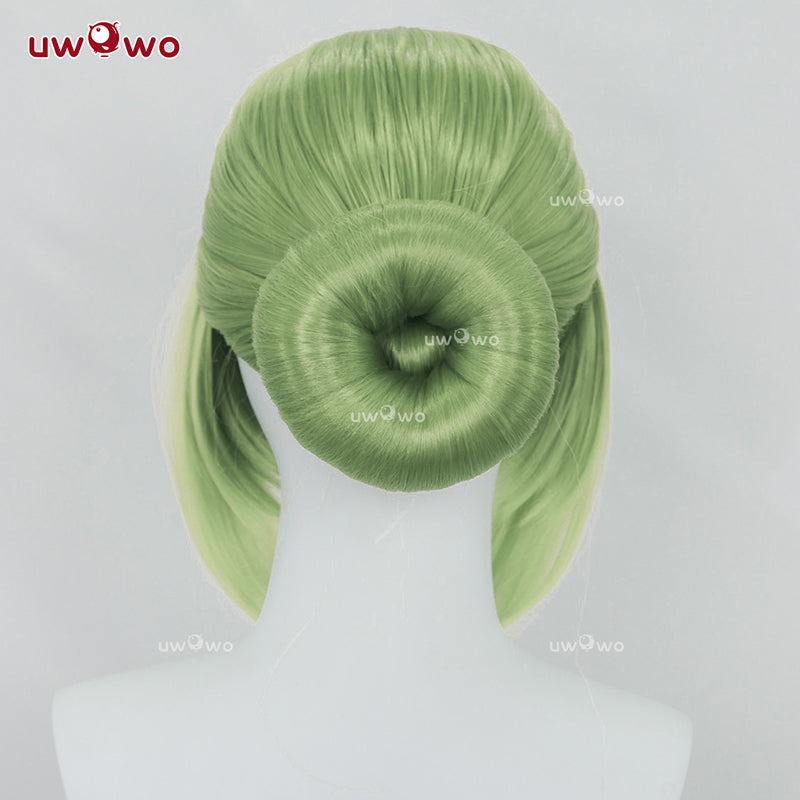 Uwowo Code Geass: C.C. CC Purple Cheongsam Cosplay Wig Long Green Hair