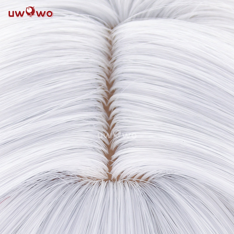 Uwowo Honkai Star Rail HSR Cosplay Wig Topz Silver Middle Hair