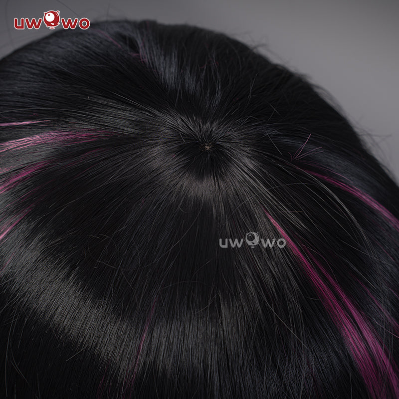 [In Stock] Uwowo Cosplay Wig Draculaura Spiderweb Cape Beret Gothic Dress Wig Long Curly Hair