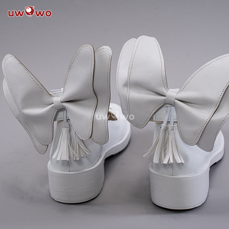 Uwowo Game Cosplay Shoes White With Bows