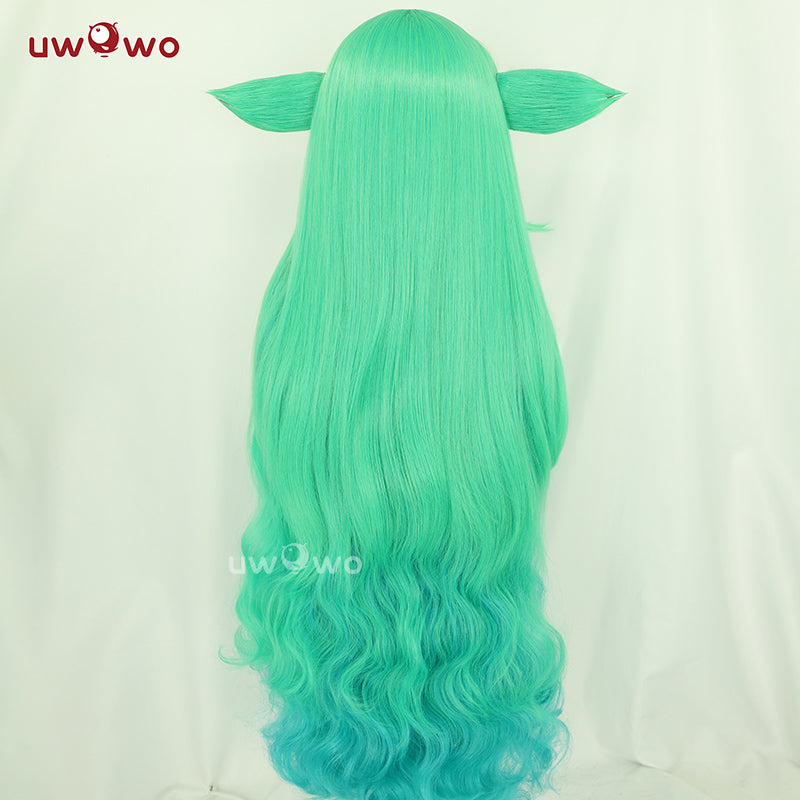 Uwowo Game Star Series Cosplay Wig Long Green Hair With Ears