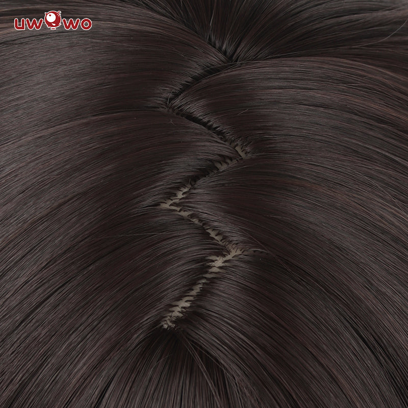 Uwowo Game Honkai: Star Rail Sparkle Hanabi Cosplay Wig Long Dark Brown Hair