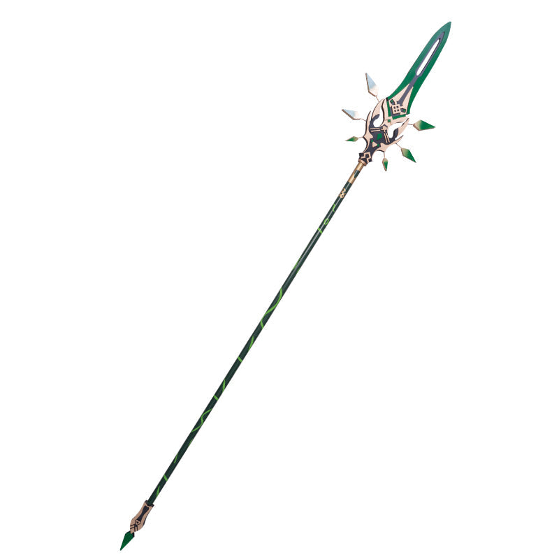 【Clearance】Uwowo Game Genshin Impact Weapons Xiao Primordial Jade Winged-Spear Cosplay Props Polearms Props