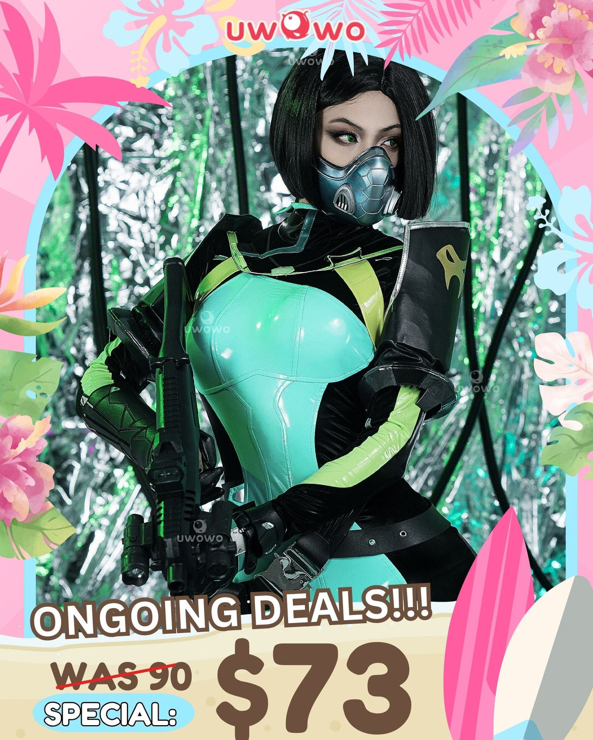 INSTOCK S-3XL Uwowo Valorant Viper Plugsuit Bodysuit Cosplay Costume
