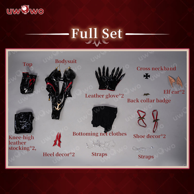 INSTOCK S-3XL Uwowo Azur Lane KMS Regensburg Darksteel Dragon Iron Blood Sheer Black Bodysuit Halloween Cosplay Costume