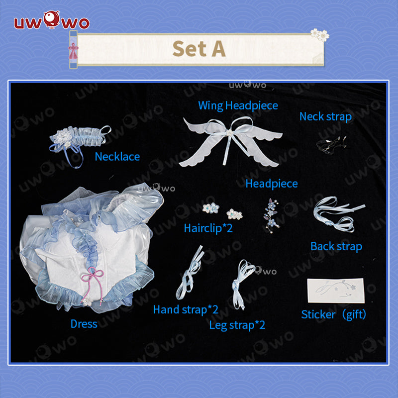 S-3XL INSTOCK Uwowo Genshin Impact Fanart Ayaka Frost Waltz Cosplay Costume