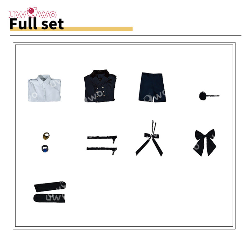Uwowo Collab Series: Anime Black Butler Ciel Blue Default Suit Cosplay Costume S-XL