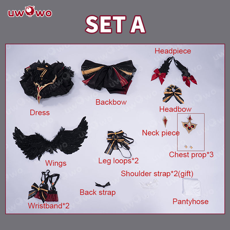 JUL PRESALE Uwowo Genshin Impact Sandrone Ballet Fanart Black Swan Cosplay Costume