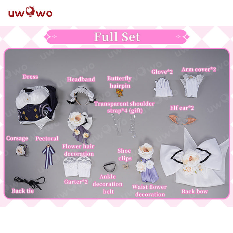 INSTOCK S-3XL Uwowo Honkai Impact 3rd: Elysia Maid Miss Pink Elf Dress Cosplay Costumes