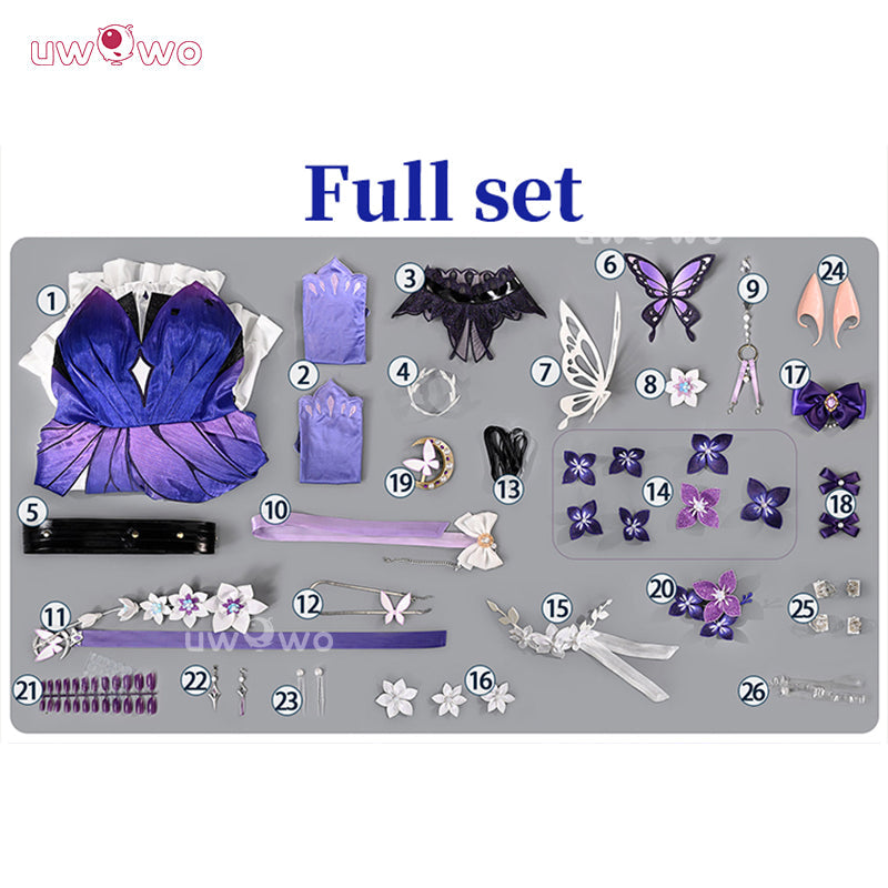 Uwowo Collab Series: Deluxe Castorice Skin Gossamer Flutter Honkai Star Rail Cosplay Costume S-2XL