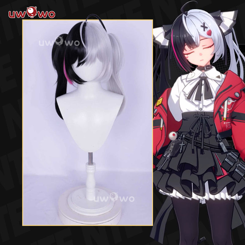 Uwowo Game NTE Neverness to Everness Lacrimosa Cosplay Wig Long Black And Silver Color