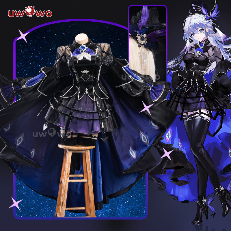 INSTOCK S-3XL Uwowo Game Honkai Star Rail Robin Black Dress Cosplay Costume
