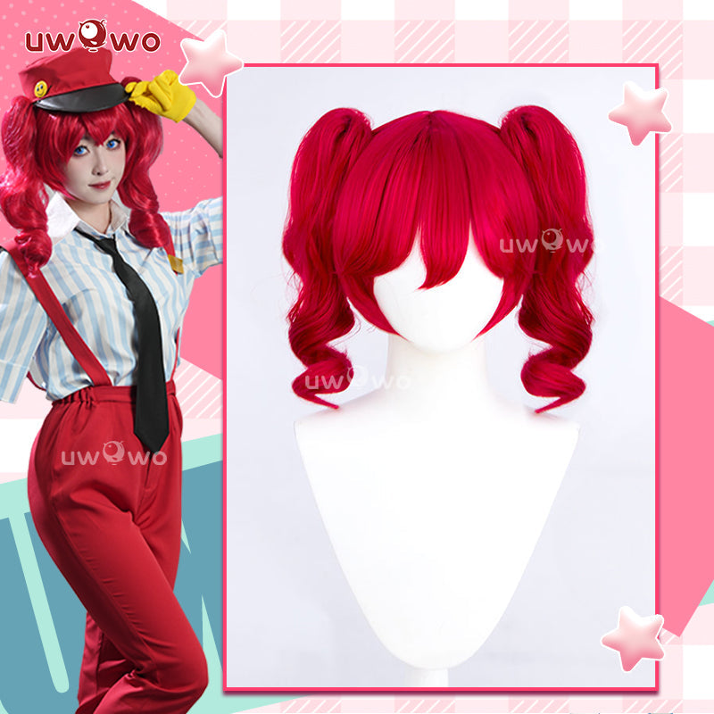 Uwowo V Singer Mesmerizer Cosplay Wig Middle Wine Hair With Pony Tails