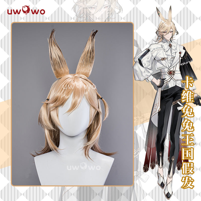 【Clearance】Uwowo Game Genshin Impact Kaveh Cosplay Wig Middle Yellow Hair