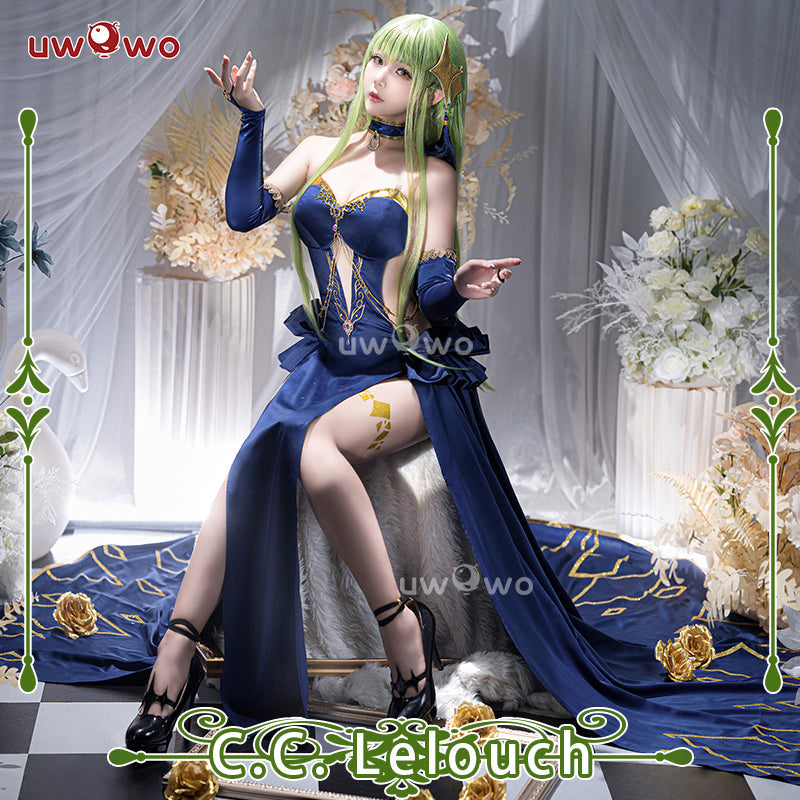 [Last batch]【In Stock】Uwowo Anime Code Geass: C.C. CC Chessboard Party Gown Mahjong Soul Collab Cosplay Costume