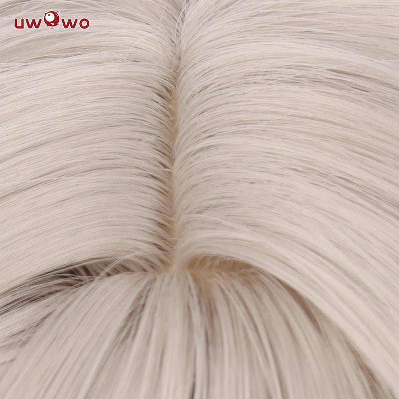 Uwowo Game Genshin Impact Fontaine Lynette Cosplay Wig Silver Highlighted Long Hair