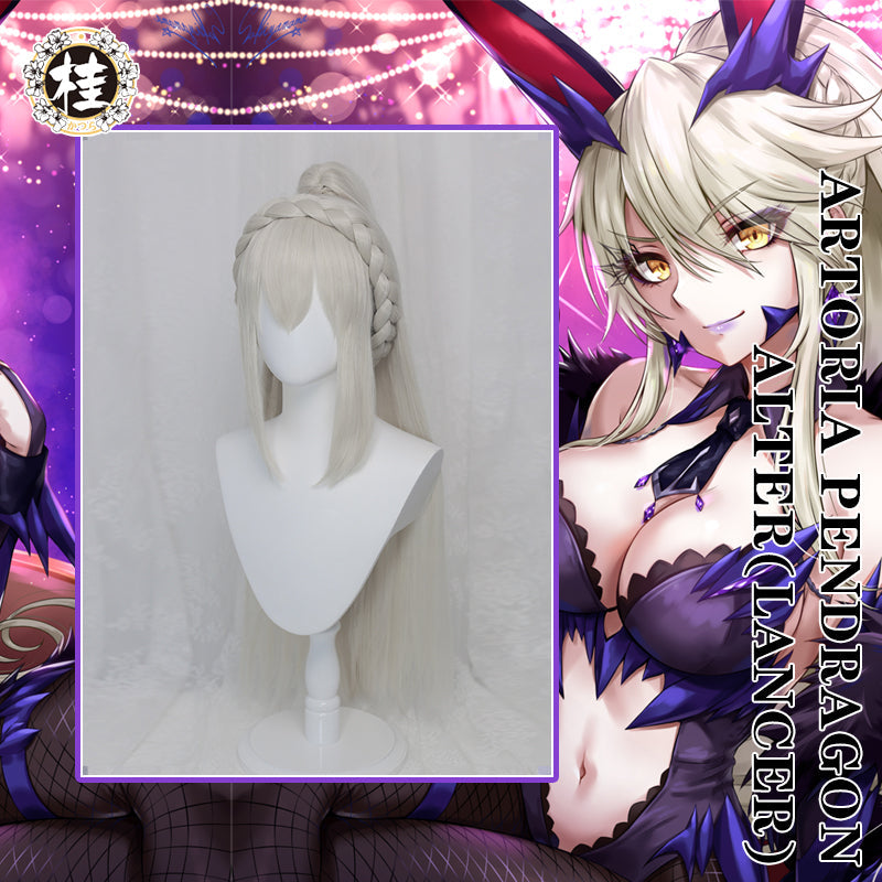 Exclusive authorization Uwowo x sakiyamama: Fate/GrandOrder FGO Artoria Pendragon Alter(Lancer) Bunny Girl Ver. Cosplay Wig