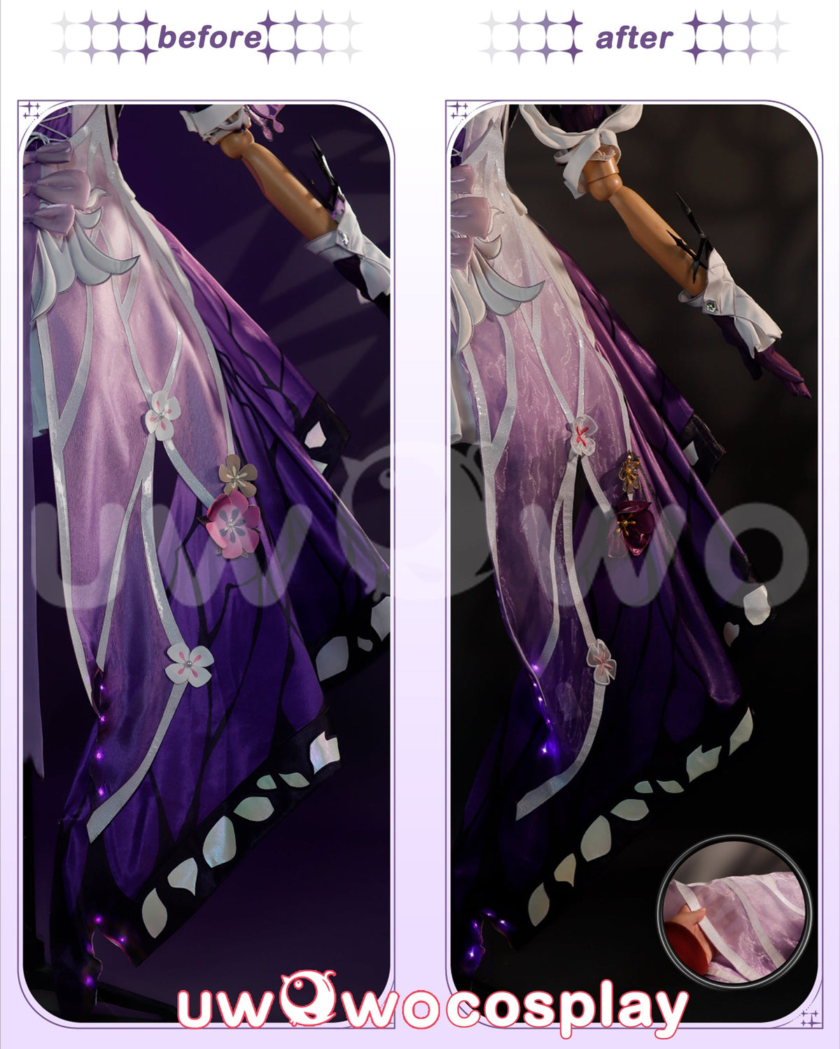 【Clearance】Uwowo Collab Series: Honkai: Star Rail Castorice Cosplay Costume S-XL