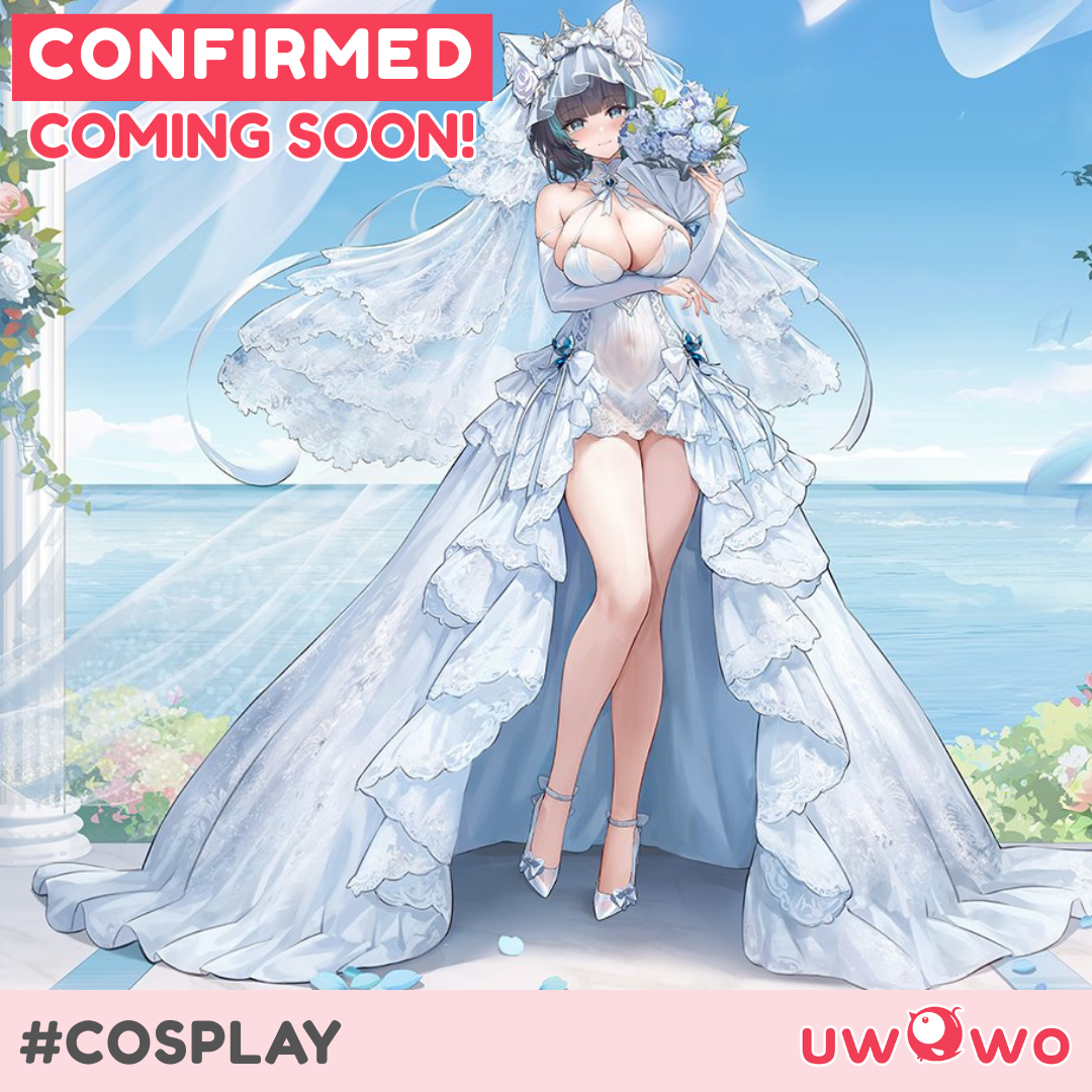 INSTOCK Uwowo Azur Lane Cheshire Oath Wedding Dress Bride Boudoir Cosplay Costume