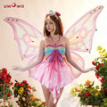 INSTOCK S-3XL Uwowo Flora Cosplay Princess Wings Cosplay Fairy Club Costumes