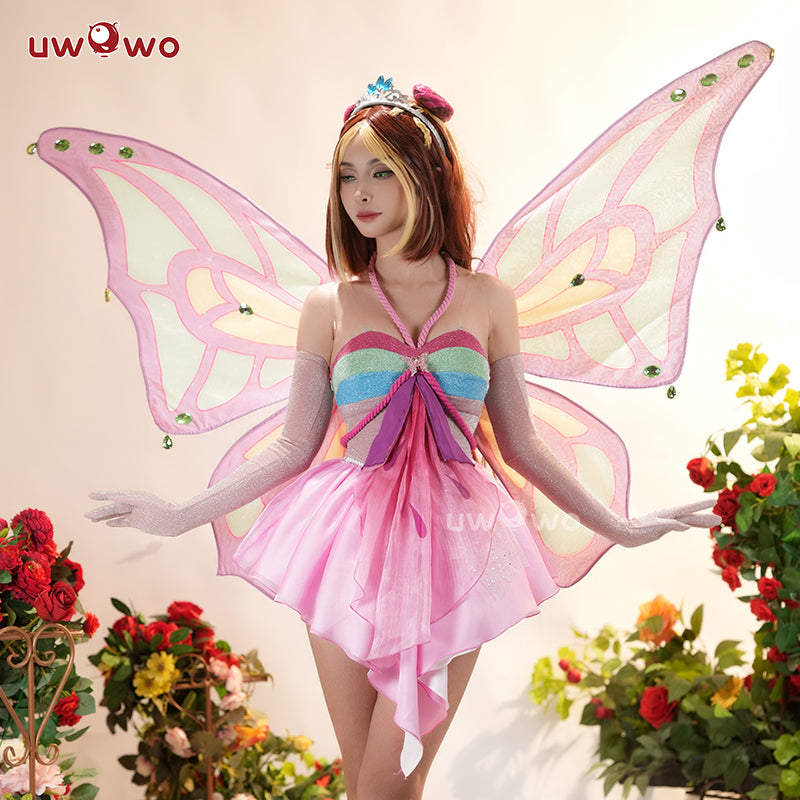 INSTOCK S-3XL Uwowo Flora Cosplay Princess Wings Cosplay Fairy Club Costumes