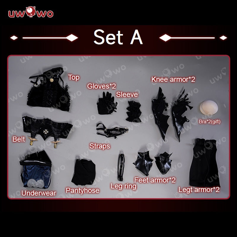 INSTOCK S-3XL Uwowo Azur Lane KMS Hindenburg Iron Blood Sheer Black Sheer Halloween Cosplay Costume