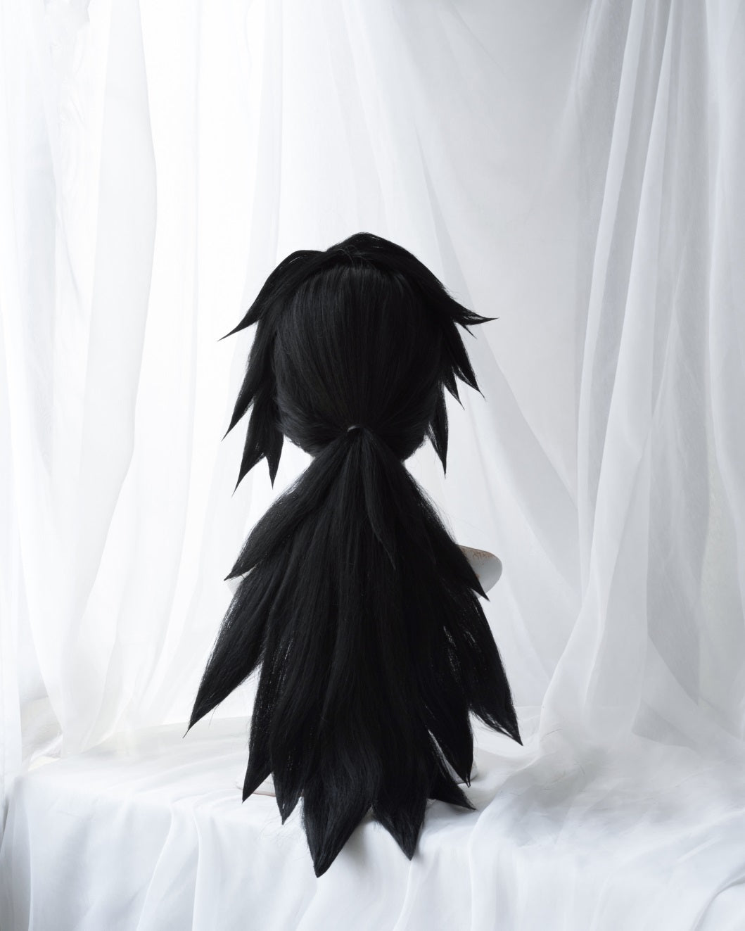 Uwowo Anime Cosplay Tomioka Giyuu Cosplay Wig 62cm Black Wig Corps