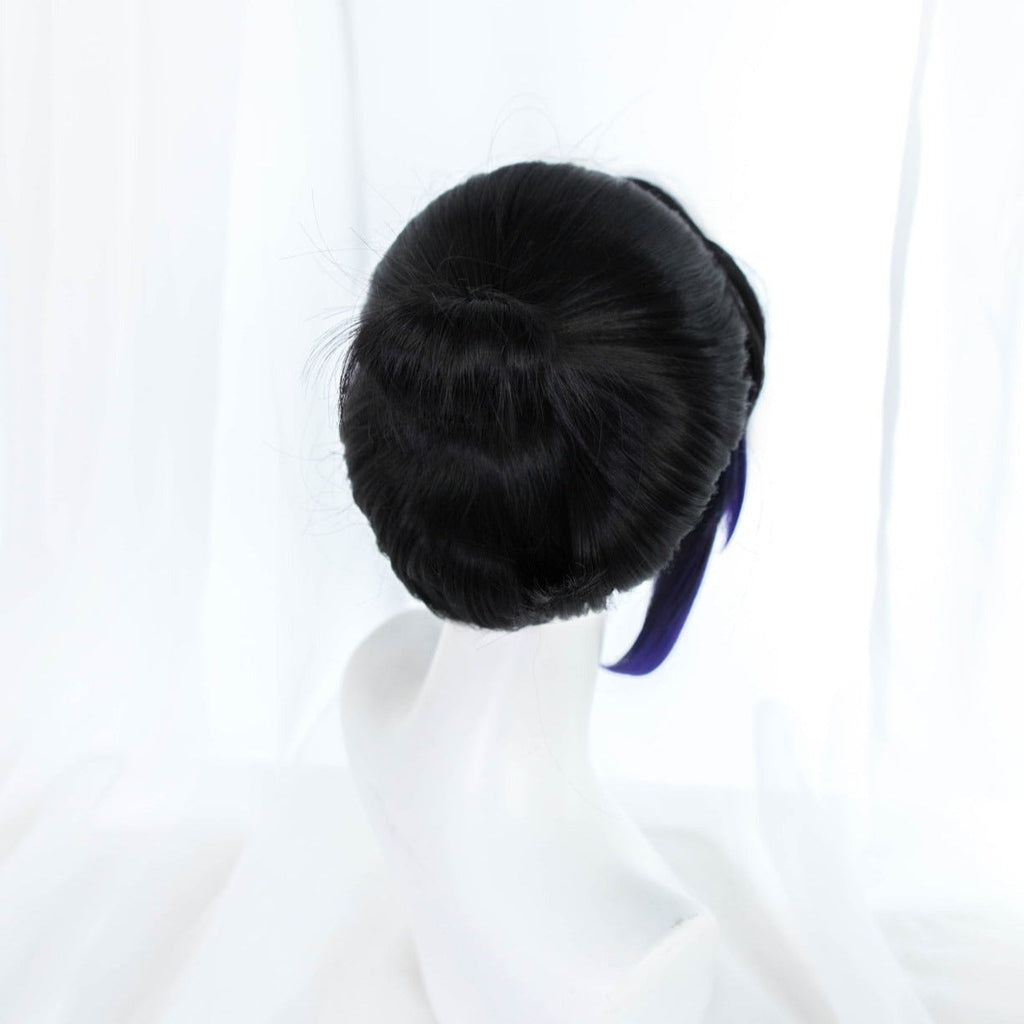 Uwowo Anime Kochou Cosplay Wig 23cm Short Black Purple Gradient Corps