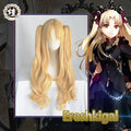 UWOWO Fate Grand Order Ereshkigal Cosplay Wig 80cm long Gold Double Tail Cosplay Hair
