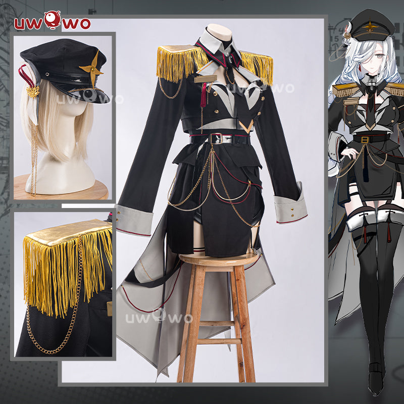 INSTOCK Uwowo Genshin Impact Fanart Shenhe Military Uniform Cosplay Costume S-3XL