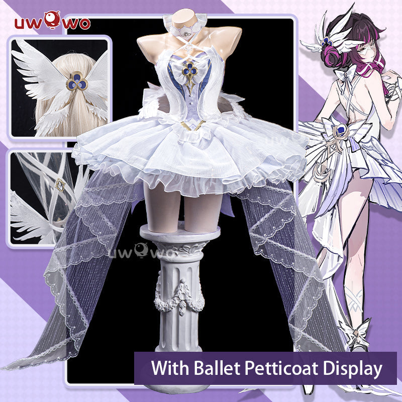 JUL PRESALE Uwowo Genshin Impact Columbina Ballet Fanart White Swan Cosplay Costume