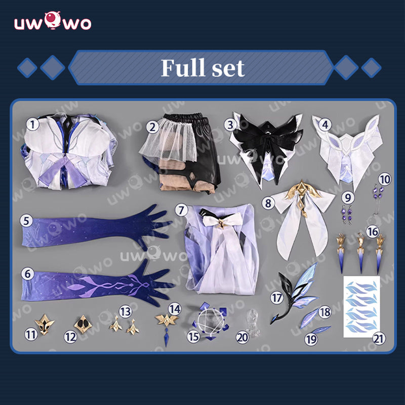 Uwowo Collab Series: Genshin Impact Skirk Cosplay Cosutme S-2XL