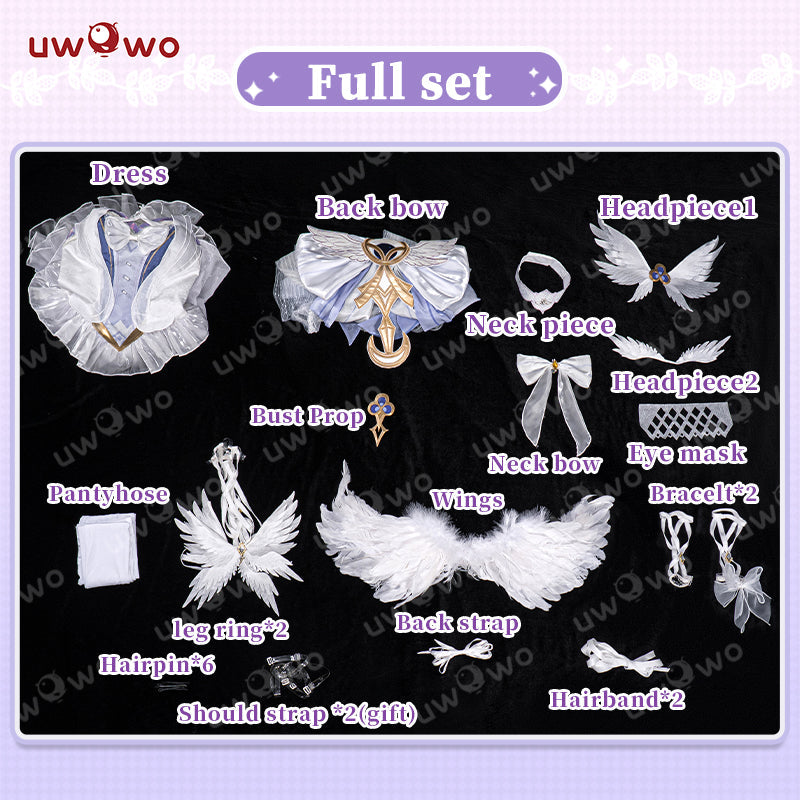 JUL PRESALE Uwowo Genshin Impact Columbina Ballet Fanart White Swan Cosplay Costume