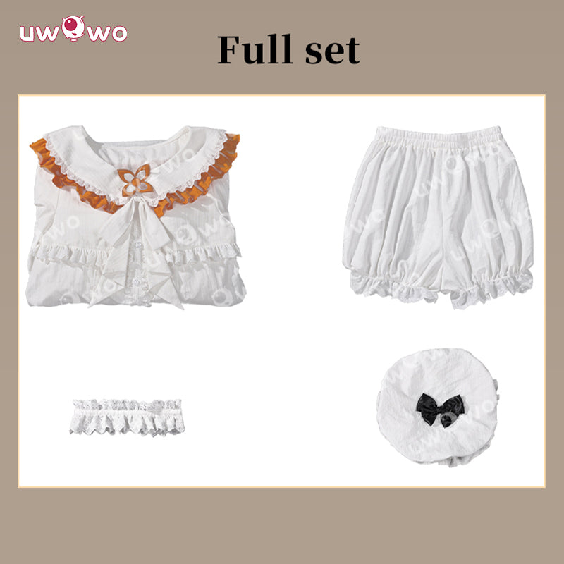 Uwowo Collab Series: Elegant Lace Ruffle Lounge Dress HomeWear Sandrone Pajama Cosplay Cosutme S-XL