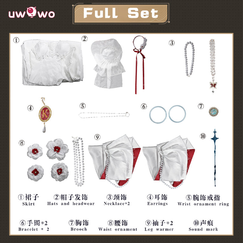 Uwowo Collab Series: Shorekeeper KFC Collab Game Wuthering Waves WuWa Cosplay Costume S-2XL